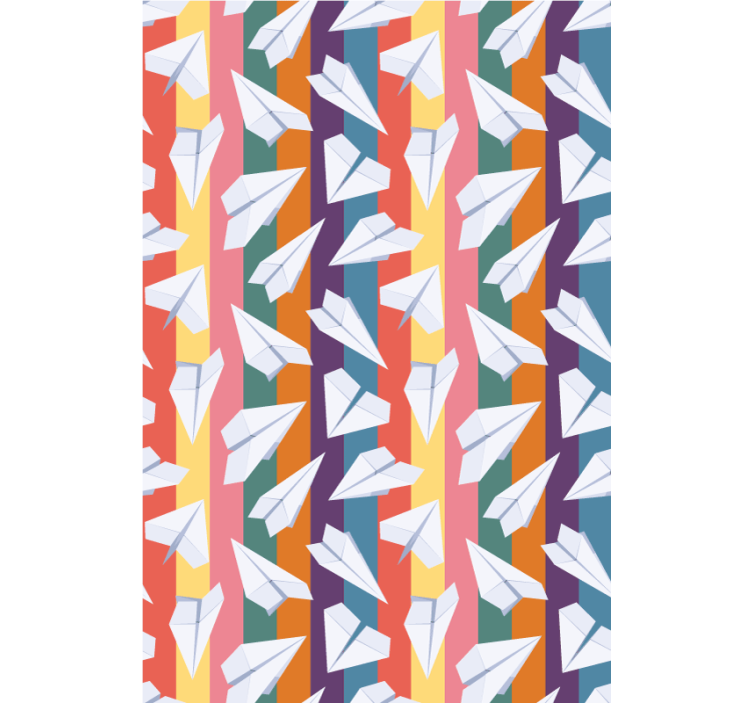 Papieren vliegtuigjes vlucht rolgordijn grappig - TenStickers