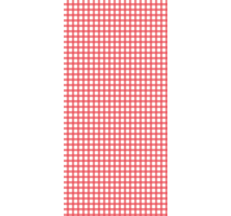 Rolgordijnen keuken Rode geruite decoratie - TenStickers