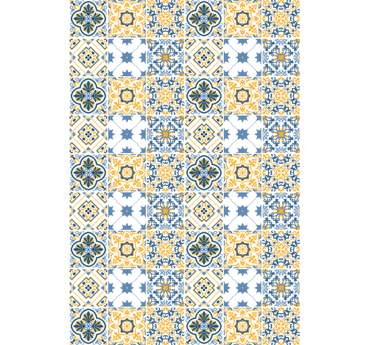 Ingewikkelde tegelpatronen rolgordijn textuur en patroon - TenStickers