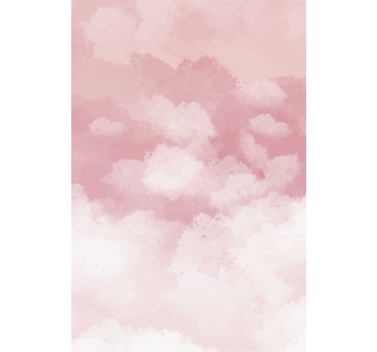 Zacht aquarel roze rolgordijn wolken - TenStickers