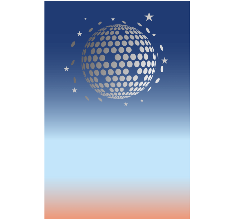 Abstract disco uitzicht raambekleding origineel - TenStickers