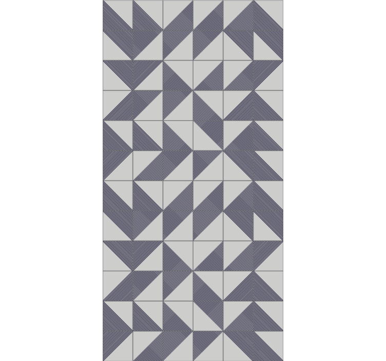Geometrisch patroon harmonie moderne raambekleding - TenStickers