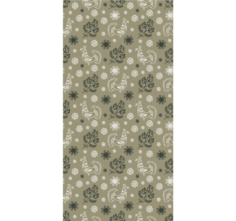 Charmante vogelpatronen rolgordijn dieren - TenStickers