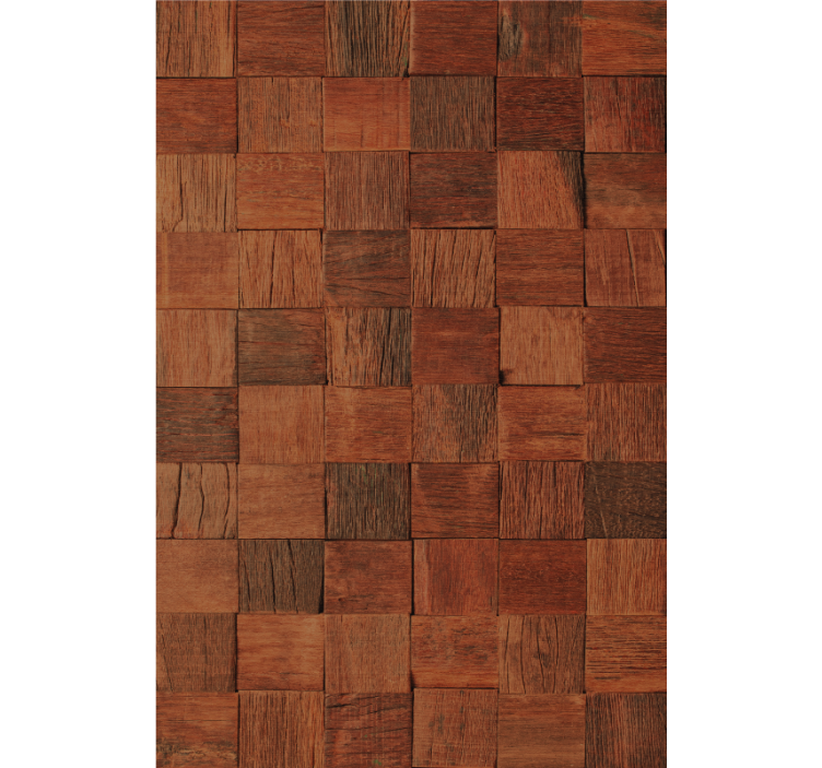 Vierkante houten panelen rolgordijn textuur en patroon - TenStickers