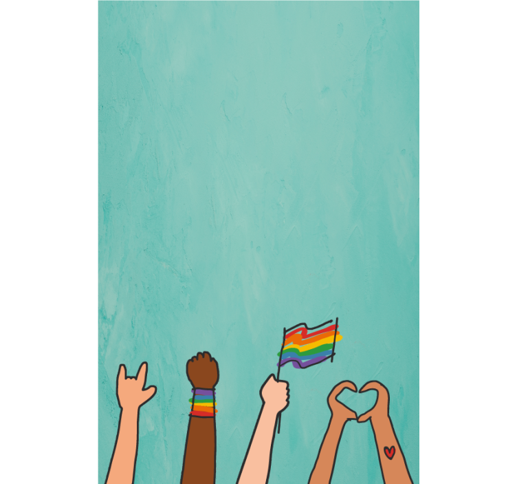 Trots handen tonen rolgordijn anders - TenStickers