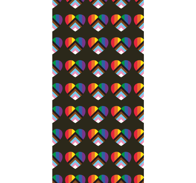 Levendig hartpatroon rolgordijn grappig - TenStickers