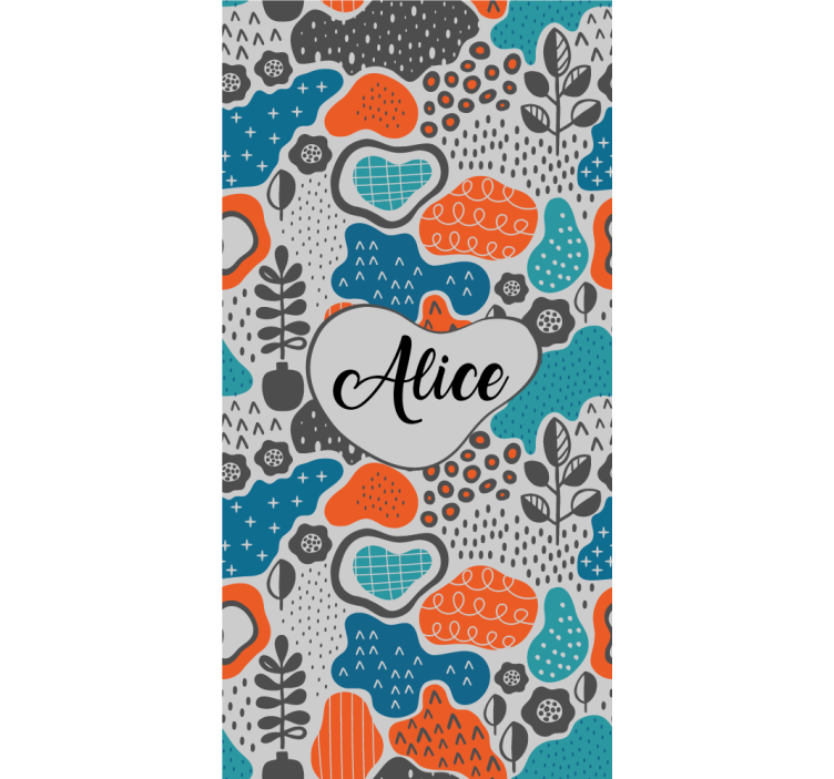 Abstract naamontwerp rolgordijn tienerkamer - TenStickers