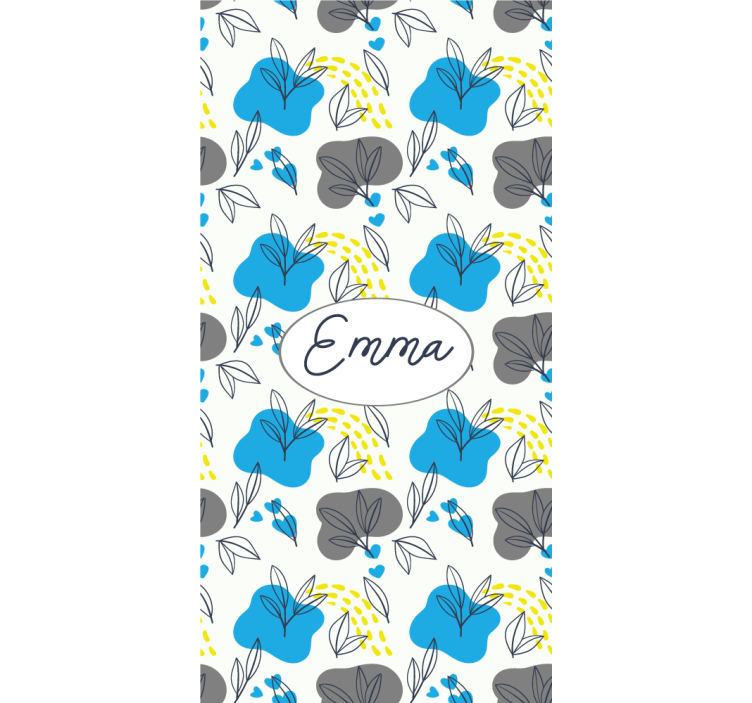 Aangepaste bloemennaam rolgordijn bloemen en planten - TenStickers