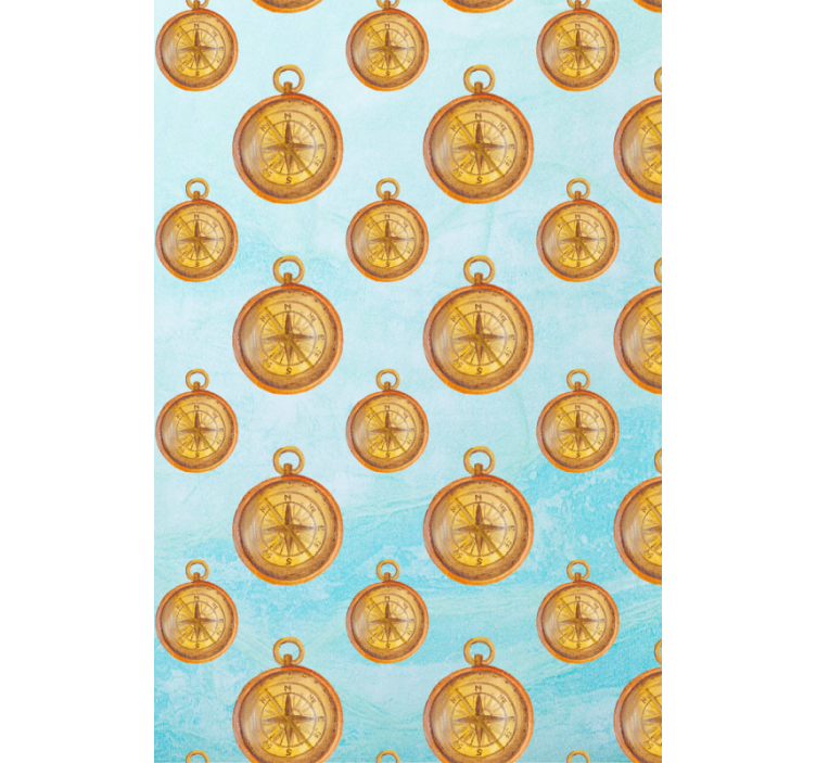 Vintage kompaspatroon raambekleding origineel - TenStickers