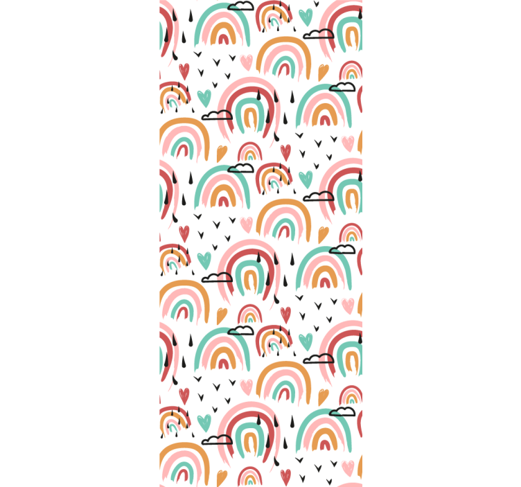 Aquarel minimalistisch regenbogenpatroon - TenStickers