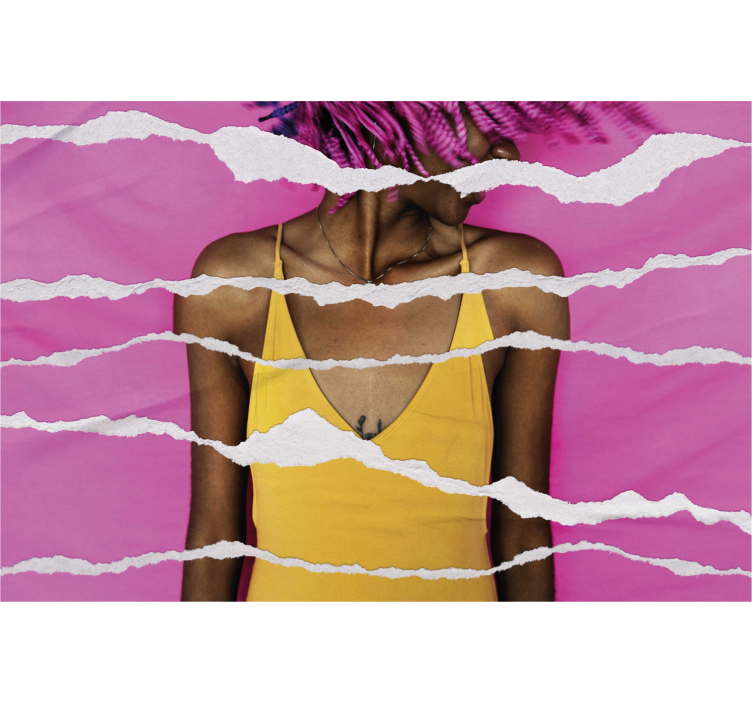 Gescheurd papier effect rolgordijn kunst - TenStickers