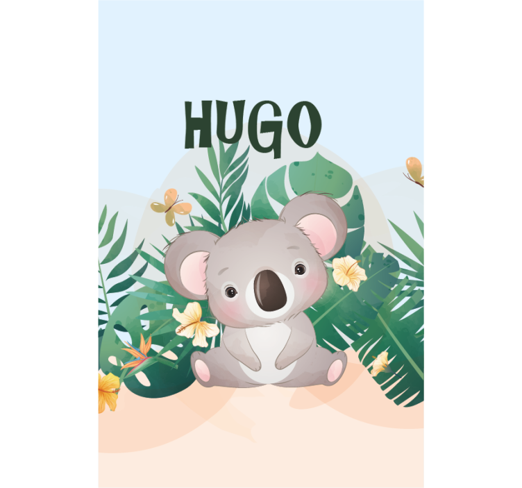 Knuffelige koala-illustratie rolgordijn dieren - TenStickers