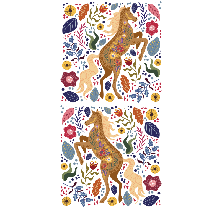 Majestueus paardensilhouet rolgordijn dieren - TenStickers