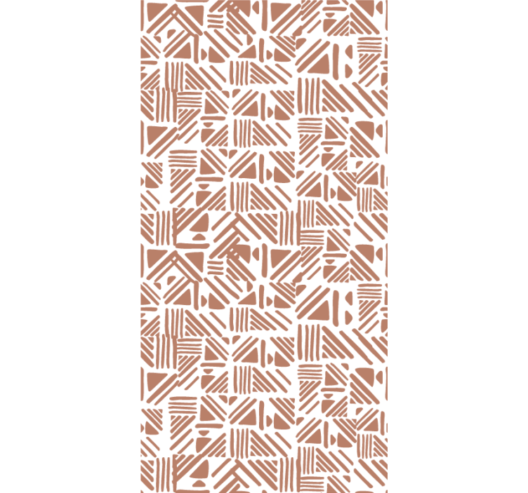 Geometrische patroonelementen rolgordijn hoofd slaapkamer - TenStickers