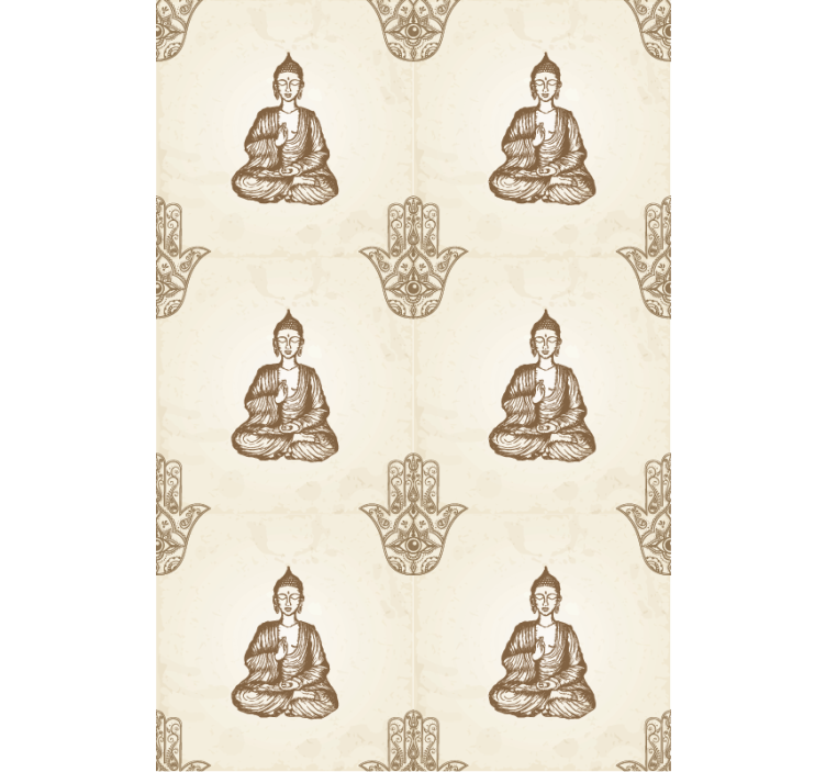 Boeddha symboolpatronen zen rolgordijn - TenStickers