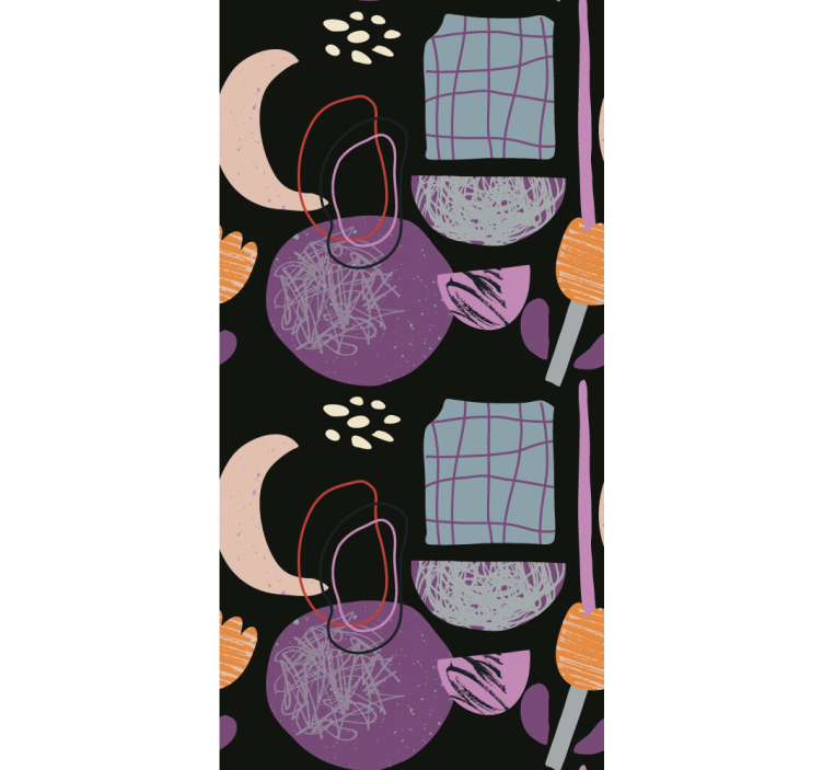 Abstract vormpatroon moderne raambekleding - TenStickers