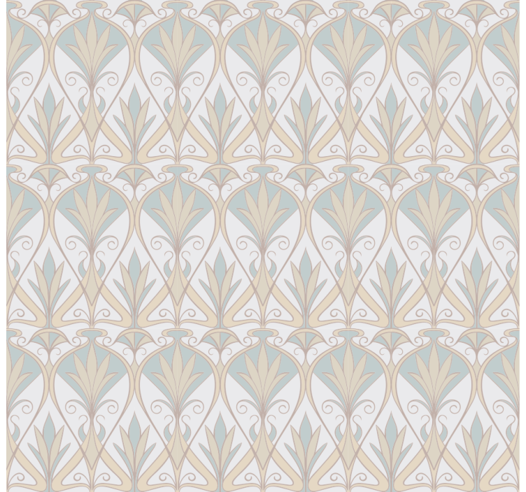 Grijs plantenmotief elegant raambekleding - TenStickers