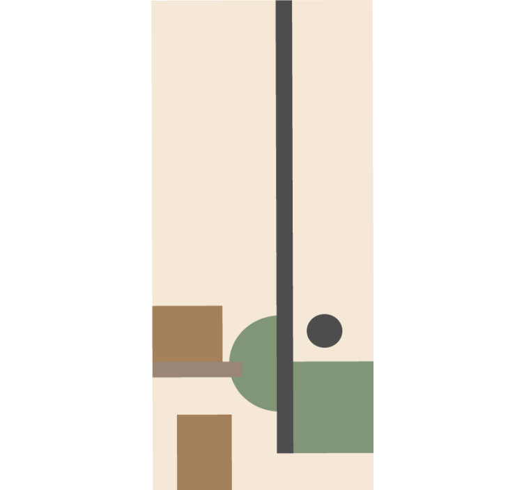 Geometrische abstracte compositie moderne raambekleding - TenStickers