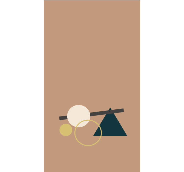 Geometrische vormen balans moderne raambekleding - TenStickers