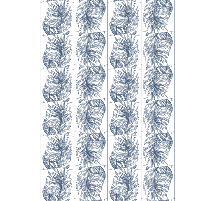 Gestileerde beige bladeren rolgordijn bloemen en planten - TenStickers