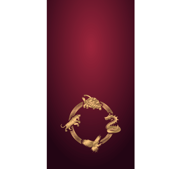 Sierlijke gouden wezens rolgordijn dieren - TenStickers