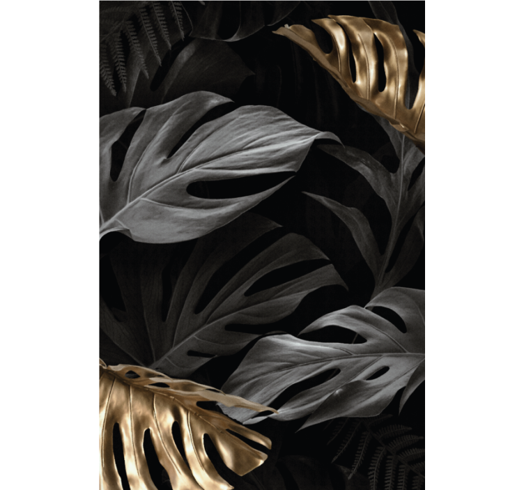 Grote tropische bladeren elegant raambekleding - TenStickers