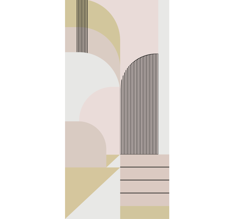 Geometrisch curveontwerp moderne raambekleding - TenStickers