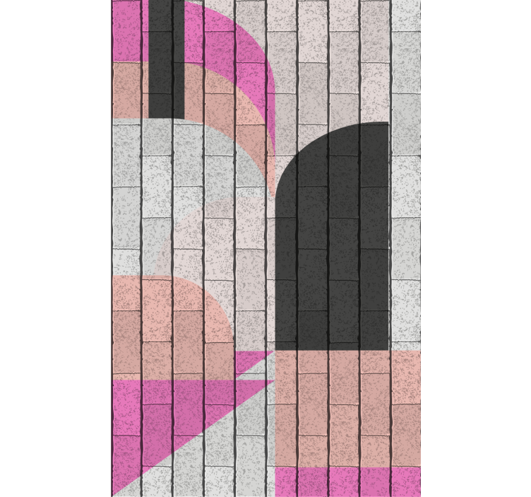 Geometrisch architectuurpatroon moderne raambekleding - TenStickers