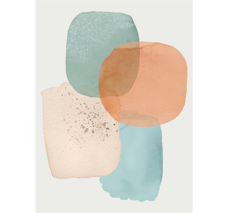 Geometrische kleurvlekken moderne raambekleding - TenStickers