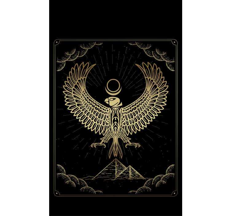 Gouden valk symbool raambekleding origineel - TenStickers