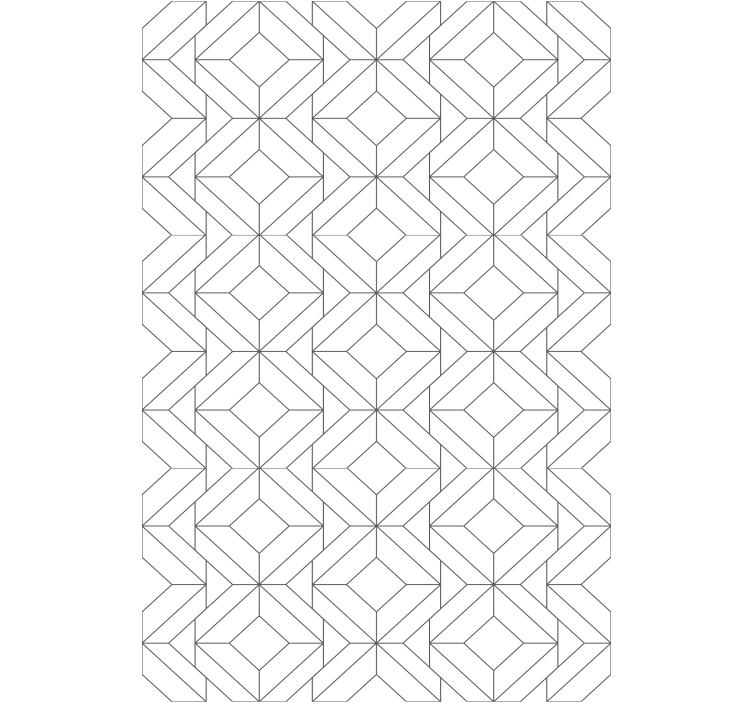 Geometrische figuurblokken moderne raambekleding - TenStickers