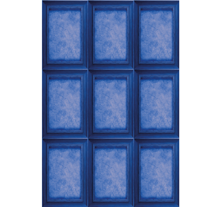 Elegante blauwe panelen rolgordijn textuur en patroon - TenStickers