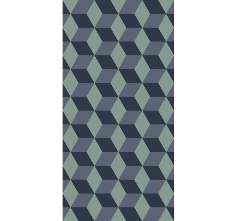 Geometrische figuurorganisatie moderne raambekleding - TenStickers