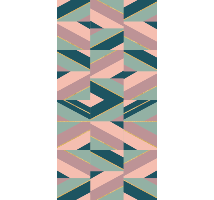 Abstract geometrisch motief moderne raambekleding - TenStickers