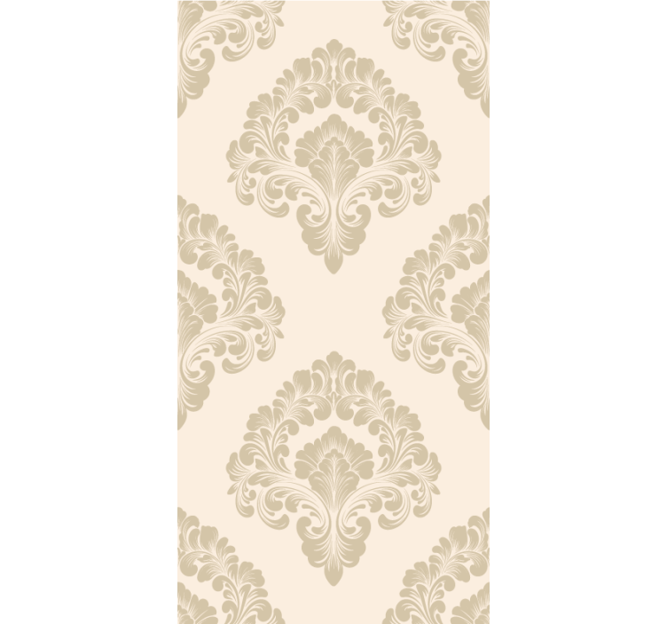 Beige damastpatroon elegant raambekleding - TenStickers