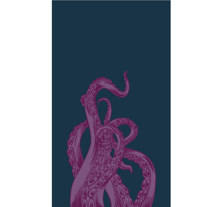 Octopus tentakels ontwerp rolgordijn meer dieren - TenStickers