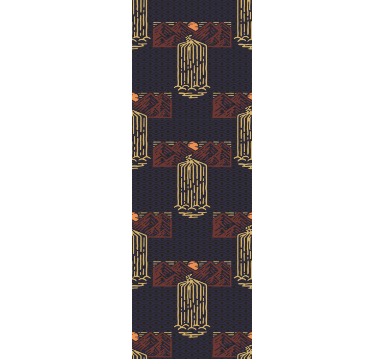 Zonsondergang met watervallen rolgordijn meer vintage - TenStickers