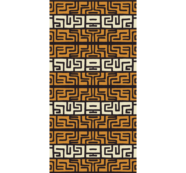 Geometrische arrangement mix rolgordijn textuur en patroon - TenStickers