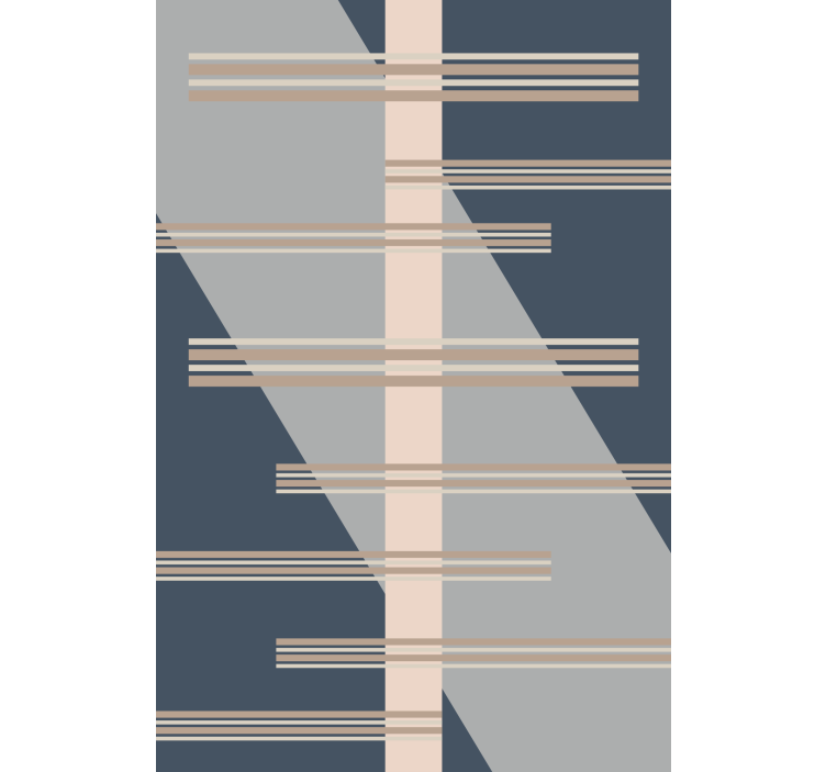 Geometrisch lijnthema moderne raambekleding - TenStickers