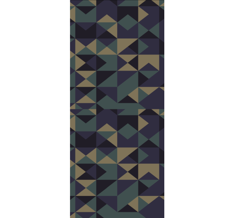 Geometrische patroonblokken moderne raambekleding - TenStickers