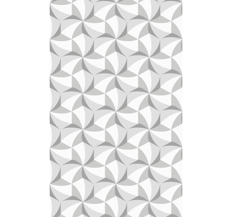 Geometrisch grijs thema moderne raambekleding - TenStickers