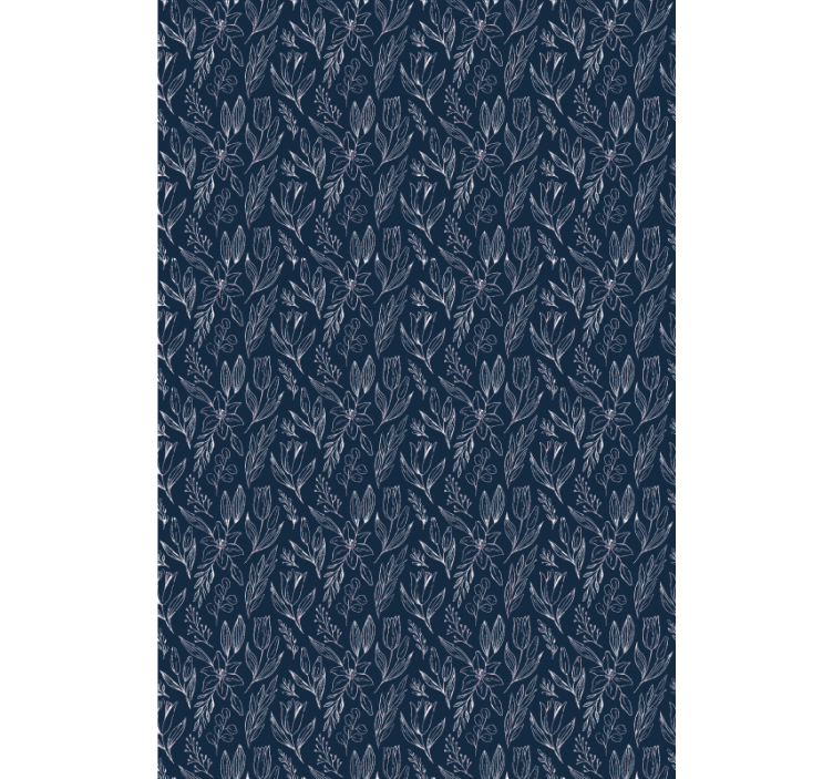 Rolgordijn bloemen en planten met elegante bloemenmotief - TenStickers