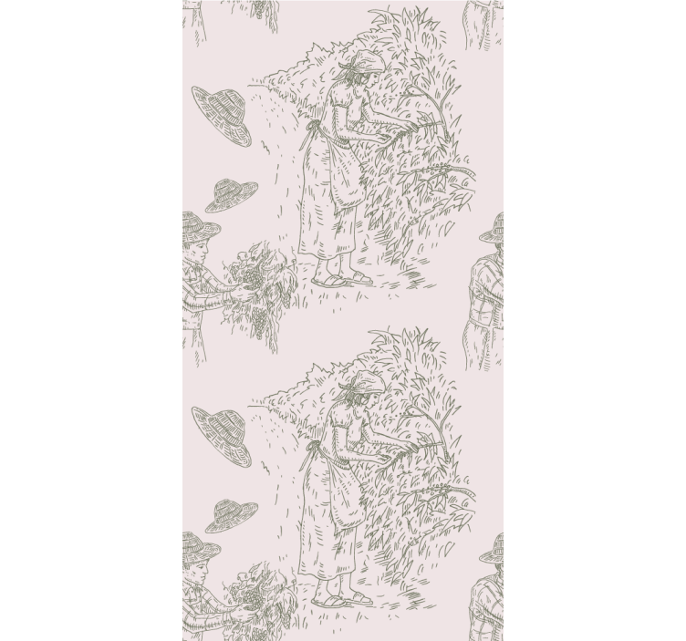 Oogst scène vintage elegant raambekleding - TenStickers