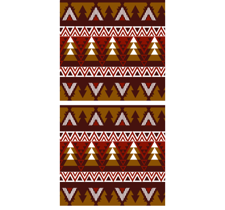 Geometrisch bospatroon raambekleding Scandinavisch - TenStickers