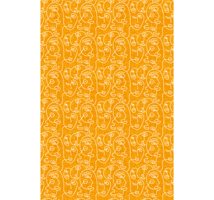 Gestileerde gezichtspatronen rolgordijn kunst - TenStickers