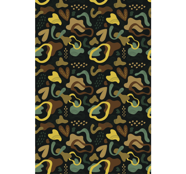 Abstracte bladvormen rolgordijn textuur en patroon - TenStickers