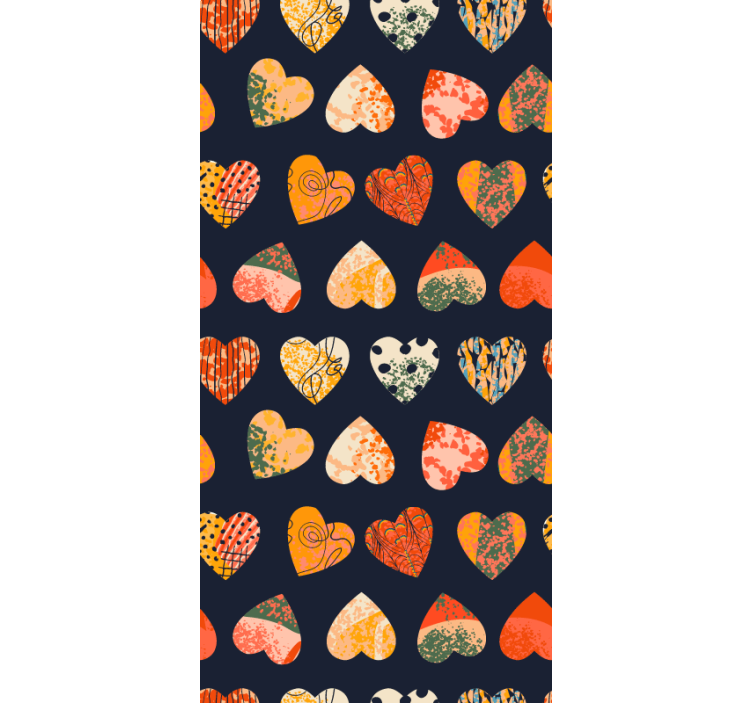 Hartpatronen collectie romantisch rolgordijn - TenStickers