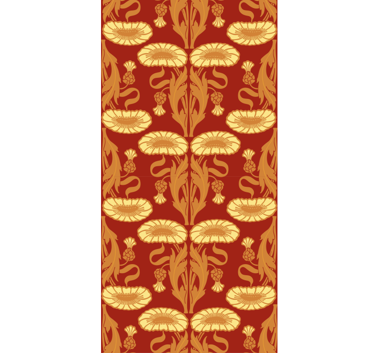 Jugendstil Klassieke rolgordijn - TenStickers