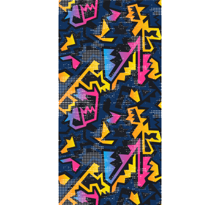 Rolgordijn graffiti geometrsiche stijlen - TenStickers