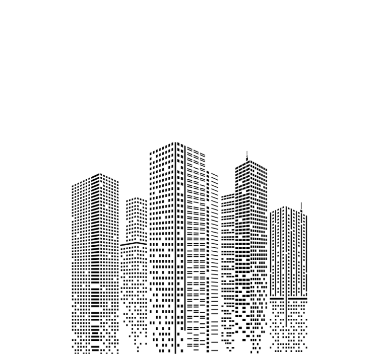 Skyline Rolgordijn kantoor - TenStickers